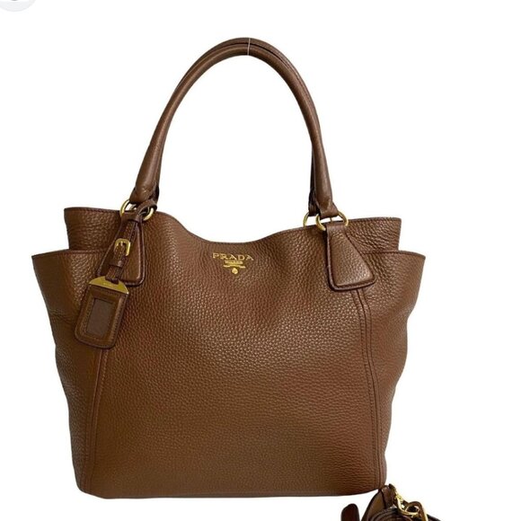 Prada Handbags - Prada Vitello Daino Leather Satchel Bag 535-071925